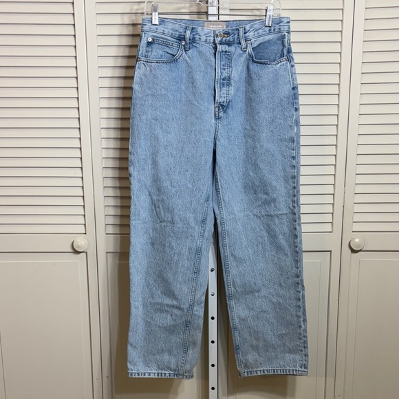 Everlane Straight Leg Jeans Rigid Way High 100% Organic Cotton Sz 29 - Picture 5 of 15